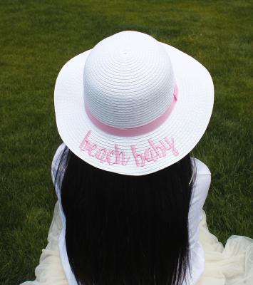 China Wide Brim Straw Beach Hat Summer Hats Floppy With Brim New Straw Hats For Kids Beach Sun Hats Summer Floppy Sun Hat for sale