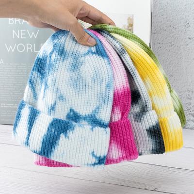 China COMMON Wholesale Women Acrylic Winter Hats Ladies Tiedye Acrylic Winter Hats for sale