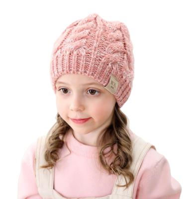 China 2020 COMMON Hot Selling Acrylic Knit Wholesale Custom Winter Kids Beanie Hats Winter Hats With Hole for sale