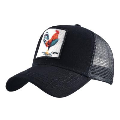 China Embroidery JOINT Wholesale Mesh ROOSTER Hat Polyester Summer Patch Back Baseball Cap For Adults for sale