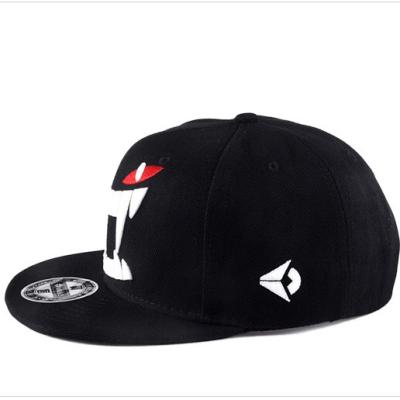 China Latest New COMMON 3d Embroidery Large Teeth Snapback Cap Hip Hop Hat for sale