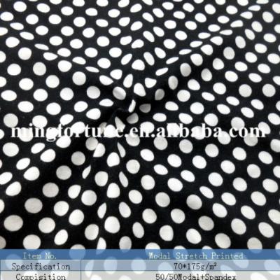 China Plain Warp Knitted Dot Dress Fabric Wholesale FABRIC/40 Polka Dot Denier Printed Knit Nylon Fabric For Swimwear for sale