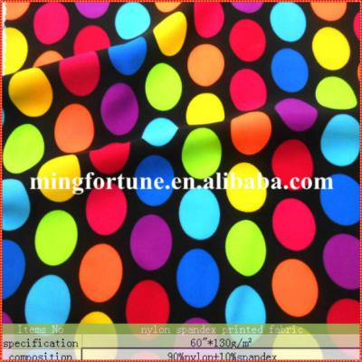 China Plain floral prints nylon spandex swimwear fabric/2011newest printed design--lycra cotton tank top knitted fabric for sale