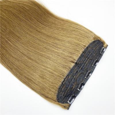 China One Piece Clip In Hair Extension Russian Blonde Natural Cheap Human Remy Hair Silky Straight Factory Price 100% Real for sale