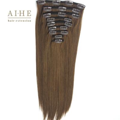 China Online Buy Silky Straight 200g 220g Cheap Straight Blonde Balayage Colored 100% Real Natural Brazilian Remy Hair Clip In Hair Extensions for sale