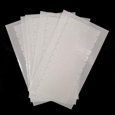 China Professional double sided tape adhesive pre-cutted label for tape in extensions 4cm*0.8cm for sale