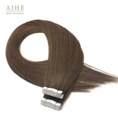 China Brown Ombre Double Wave Tape Hair Extension Human Honey European Virgin Russian Remy Blonde Pulled Wholesale Silky Straight Balayage for sale