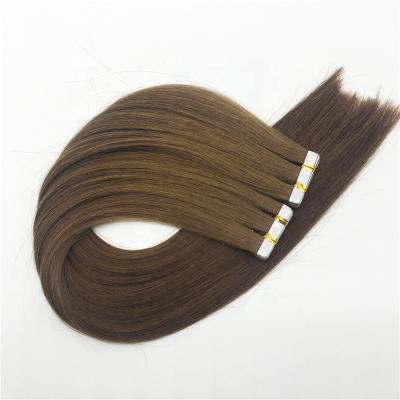 China Best Price Silky Straight Brown Wave Tape Hair Extensions Brazilian Hair for sale