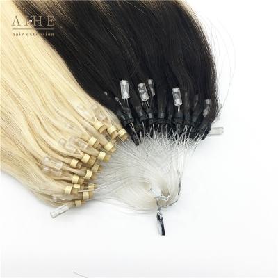 China High Quality Silky Straight Wave Human Remy Italian Keratin Micro Glue Ring Tip Hair Bonding Extensions for sale