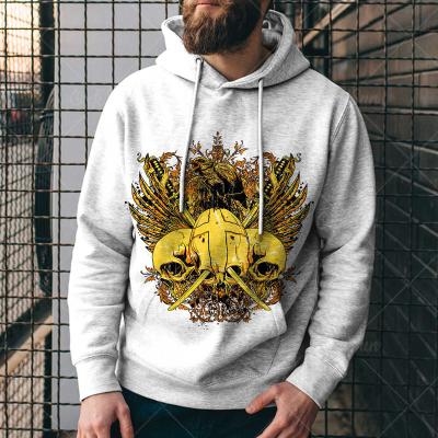 China Autumn Hot Sale Custom Logo Anti-wrinkle Polyester Printing Supplier Men's Clothing Skull Hip Hop 3d Unisex Hoodie for sale