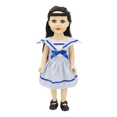 China Handmade 18 Inch Doll Clothes Fashion 45cm Doll American Navy Dress High Quality And Environmentally Friendly for sale