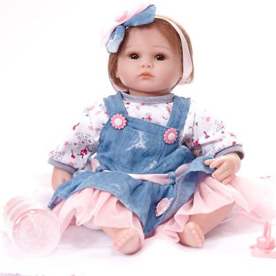 China DIY TOY Factory Price Lifelike Time Reborn Baby Dolls Interchangeable Soft Silicone Sleepy Realistic Soft Vinyl Dresses Babies For Sale for sale