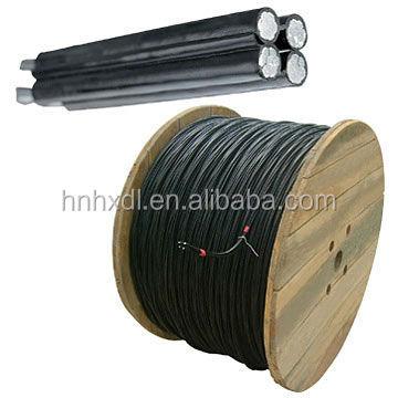 China Aerial Aluminum Twisted Aerial Cable 0.6/1kv ABC Bundle Cable Size for sale