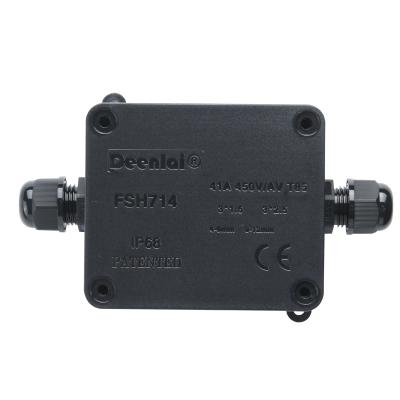 China PC Deenlai FSH714 Electrical Wire Box IP68 Outdoor Waterproof Two Way Terminal Enclosure for sale