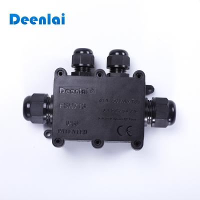 China Small IP65 IP68 Plastic Waterproof Electrical PC 4-WAY Outlet Junction Box for sale