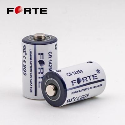 China Cylindrical Toys FORTE CR14250 Batteries Hot Sales High Energy 3V 600mAh 1/2AA No Rechargeable Primary Lithium Li-Mno2 Battery for sale