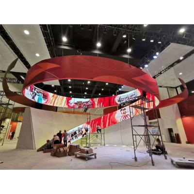 China Soft Led Screen For Circle Shape Factory Price Advertising Hd Wall Panel Circle Customized Soft Led Display Screen P2 For Circle Column for sale