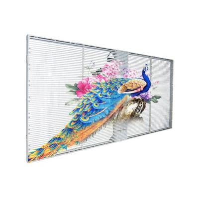 China Indoor transparent led display for ultra thin easy installation indoor window glass p3.91 transparent led display glass for sale