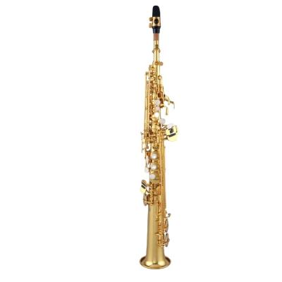 China Gold Lacquer TAISHAN TSSS-650 Small Body Soprano Saxophone Price for sale