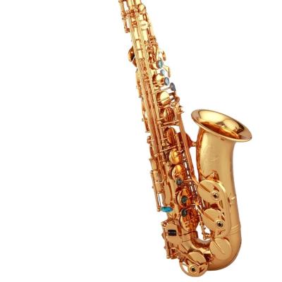 China Gold Lacquer Taishan Alto Saxophone E-flat Saxophone Instrument Professional Alto Studying Sax for sale