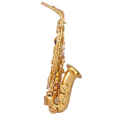 China Gold Lacquer Yellow Sax Body Brass Saxophone Gold Lacquer Best Selling Classical Antique Style Alto Saxophone for sale