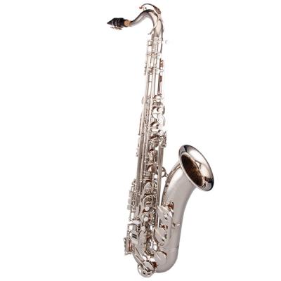 China Silver Nickel Plated Brass Body Tenor Saxophone for sale