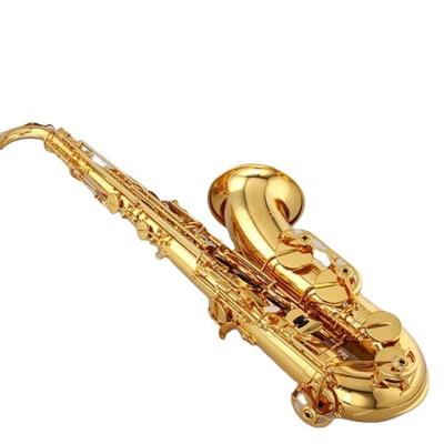 China Gold Lacquer Popular Fine Hand Carved Flower Gold Plating Plating Keys Tenor Saxophone for sale