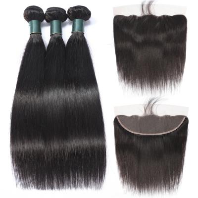 China Wholesale Silky Straight Wave Cuticle Aligned Raw Indian Hair Vendors Straight Curly Virgin Hair Weave Bundles With Lace Frontal Closure for sale