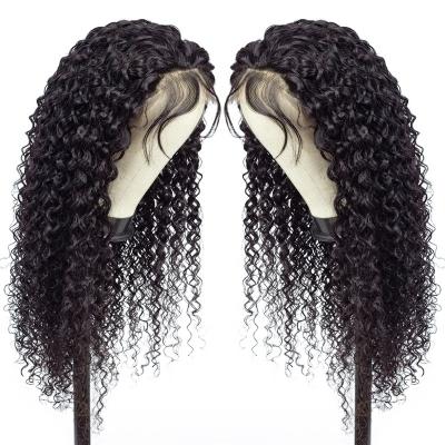 China Curly Kinky Curly 4*4 Wigs Wholesale Brazilian Virgin Hair Wig With Baby Hair Kinky Curly Closure Wigs for sale