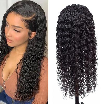 China Water Wave New Arrival Human Hair13*4 Lace Frontal Wig Water Wave Pre-plucked Wig For Black Women Lace Up Wigs for sale