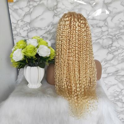 China Wholesale 613 Water Wave Pre Plucked Hairline With Baby Hair 150% Density Brazilian Virgin Hair 613 Blonde 13*4 Lace Front Wigs for sale