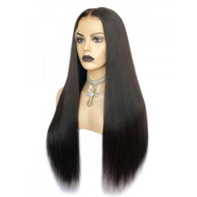 China Straight Brazilian Virgin Hair 360 Wig Wholesale Price Straight Lace Frontal Wigs For Color Women 13*4 Lace Frontal Hair Wigs for sale