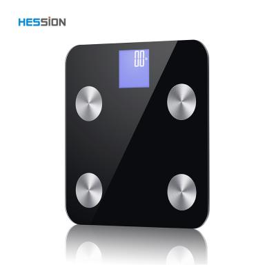 China Amazon Best Seller PORTABLE Blue Tooth Body Fat Analysis Measures Smart Fitness APP Tracker Weight Scale for sale