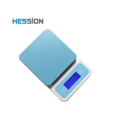 China Weight Measuring Full ABS 5kg Plastic Material Electronic Food Weighing Kitchen Digital LCD Display for sale