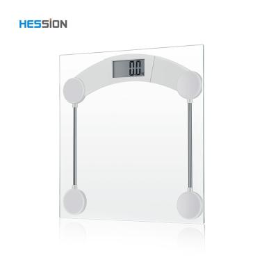 China Customized Portable Precise Transparent Glass Digital Bathroom Scale Bathroom Scales Design High Precision Body Weight Rectangle Travel for sale