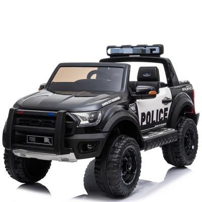 China Ride On Toy 12 Volt Police Remote Control Ride On Electric Toy Car Children Motorized Can Sit Baby BLAZIN Plastic Wheels 31kg Battery for sale