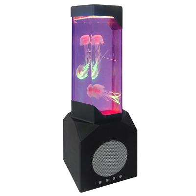 China Bedroom Portable Portable Living Room Multifunctional BT Speaker Lamp with Motion Jellyfish Night Light for sale