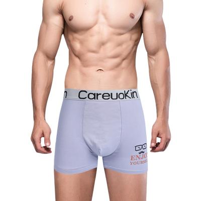 China UOKIN Antibacterial Wholesale Four Colors Cotton Comfortable Breathable Underwear Men Panties Boxer Briefs Elastic Briefs for sale