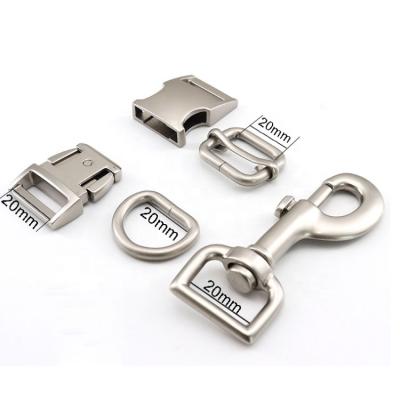 China Factory Price 20mm Dog Collar Metal DETACHED Buckle Set Pet Collar Hardware for sale