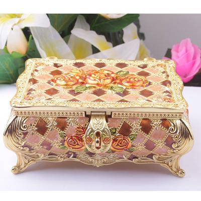 China Custom jewelry box home exquisite zinc alloy high-end metal bracelet boutique decoration jewelry gift box for sale