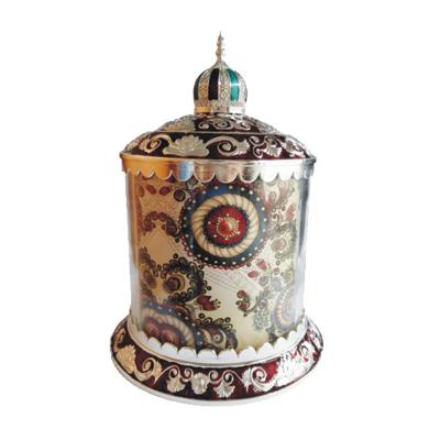 China Wholesale Steamable Multifunctional Storage Handmade Metal Tea Cloisonne Tin For Storage for sale