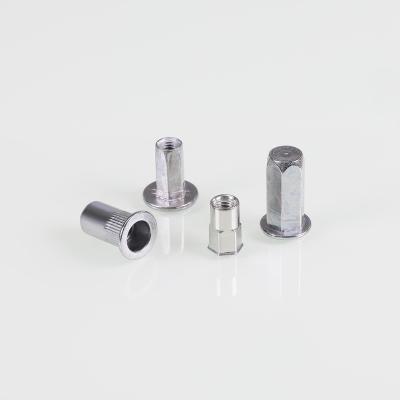 China Cheap high quality heavy industry reduce main knurled body rivet nut thread steel rivet nut for sale