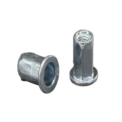 China Heavy industry factory low price zinc-nickel rivet nuts custom alloy rivet nut hex nut for sale