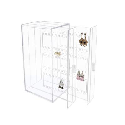 China 2 Drawer Acrylic Earring Holder, Jewelry Organizer Case (Hold 48 Pairs) 2019254 for sale