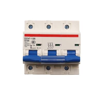 China Hot sale 3P 100A mcb circuit breaker for wholesales 8500/10000A for sale