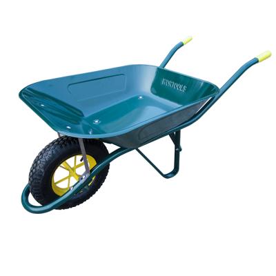 China Tray Wheel Barrow Supply To Africa Market Easy Movable High Quality Galvanized Hub Motor Wheelbarrow Metal Garden Two Wheel Wheelbarrow for sale