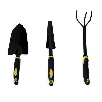 China Eco-friendly 3pc Set Mini Rubber Gardening Hand Tool Garden Cultivator Kit for sale