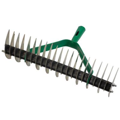 China Cultivating Hot Selling 12/11 Teeth Factory Carbon Steel Rake WORTOOLS Leaf Rake Lawn Garden Double Leaf Rake Digging Teeth Rake for sale