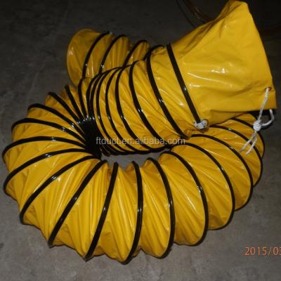 China Yellow Flexible PVC Air Duct 300mm for sale