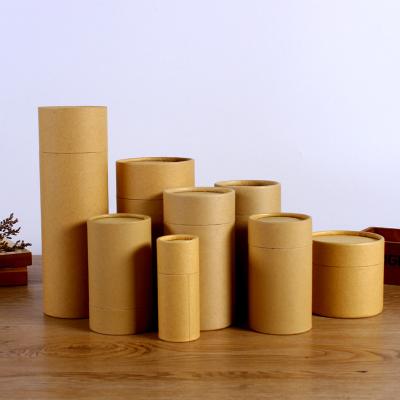 China Recycled Materials Around Kraft Paper Tube Packaging Wholesale For Tea Biodegradable Cardboard Paper Tube for sale